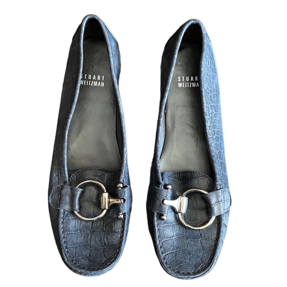 Stuart Weizmann Women’s Unique Design Flat Leathe… - image 1
